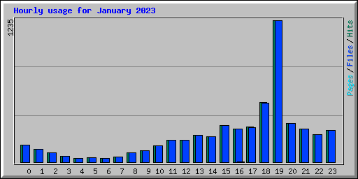 Hourly usage for January 2023