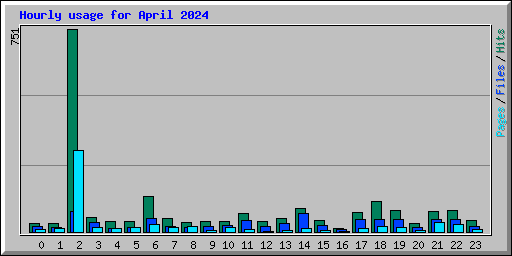 Hourly usage for April 2024