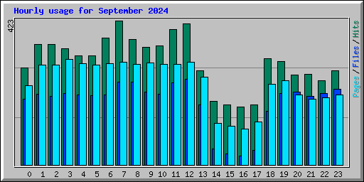 Hourly usage for September 2024