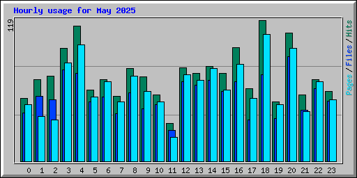 Hourly usage for May 2025