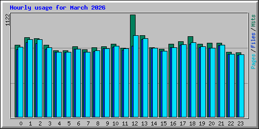 Hourly usage for March 2026