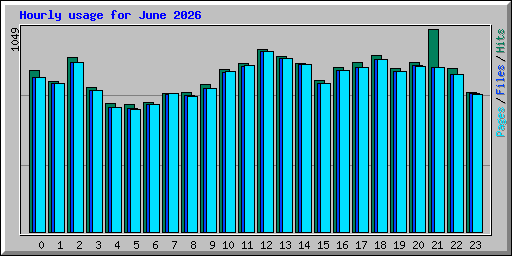 Hourly usage for June 2026
