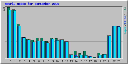 Hourly usage for September 2026